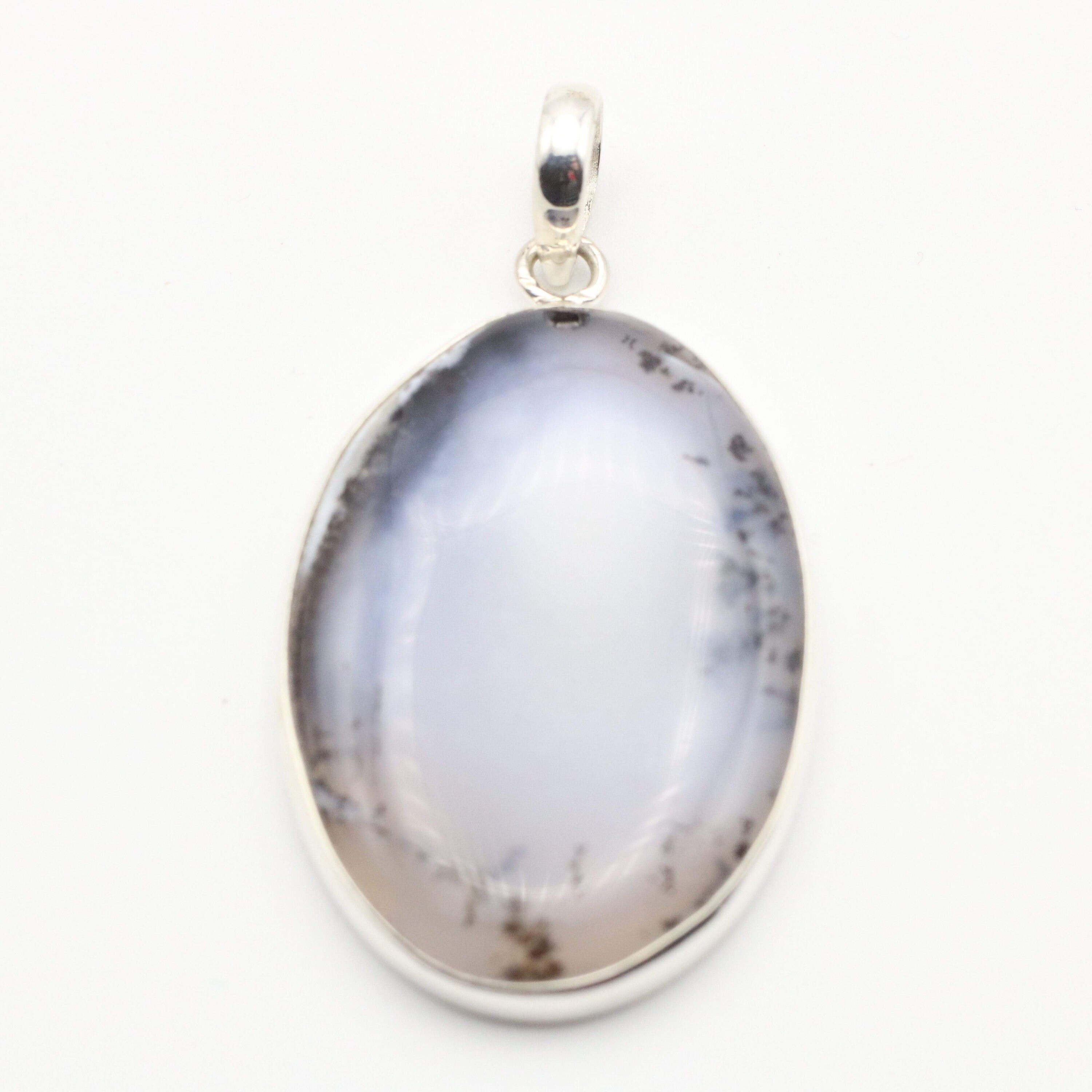 •DENDRITIC SANDSTONE - WIDE OVAL• sterling silver pendant