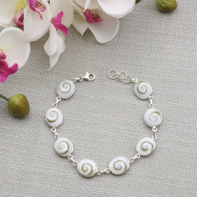Multi Stones Sterling Silver Shiva Eye Bracelet