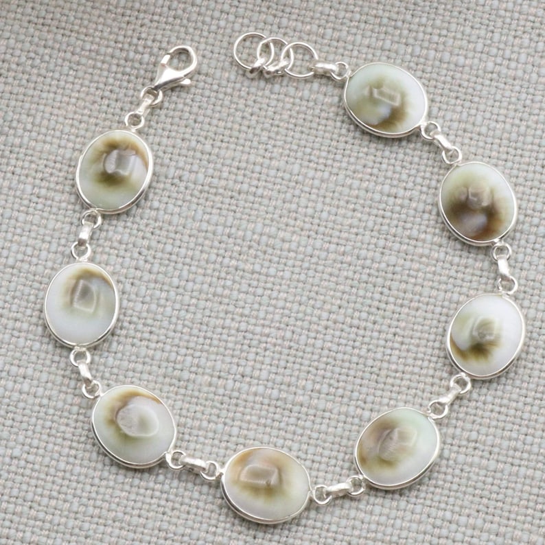 Multi Stones Sterling Silver Shiva Eye Bracelet