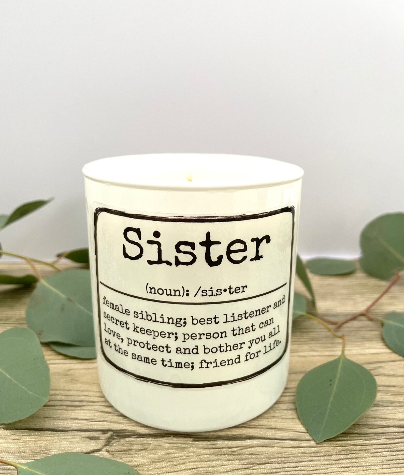 Sister Definition Candle/Sister Gift/ Sister Candle Etsy