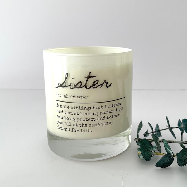 Sister Definition Candle/Sister Gift/ Sister Candle