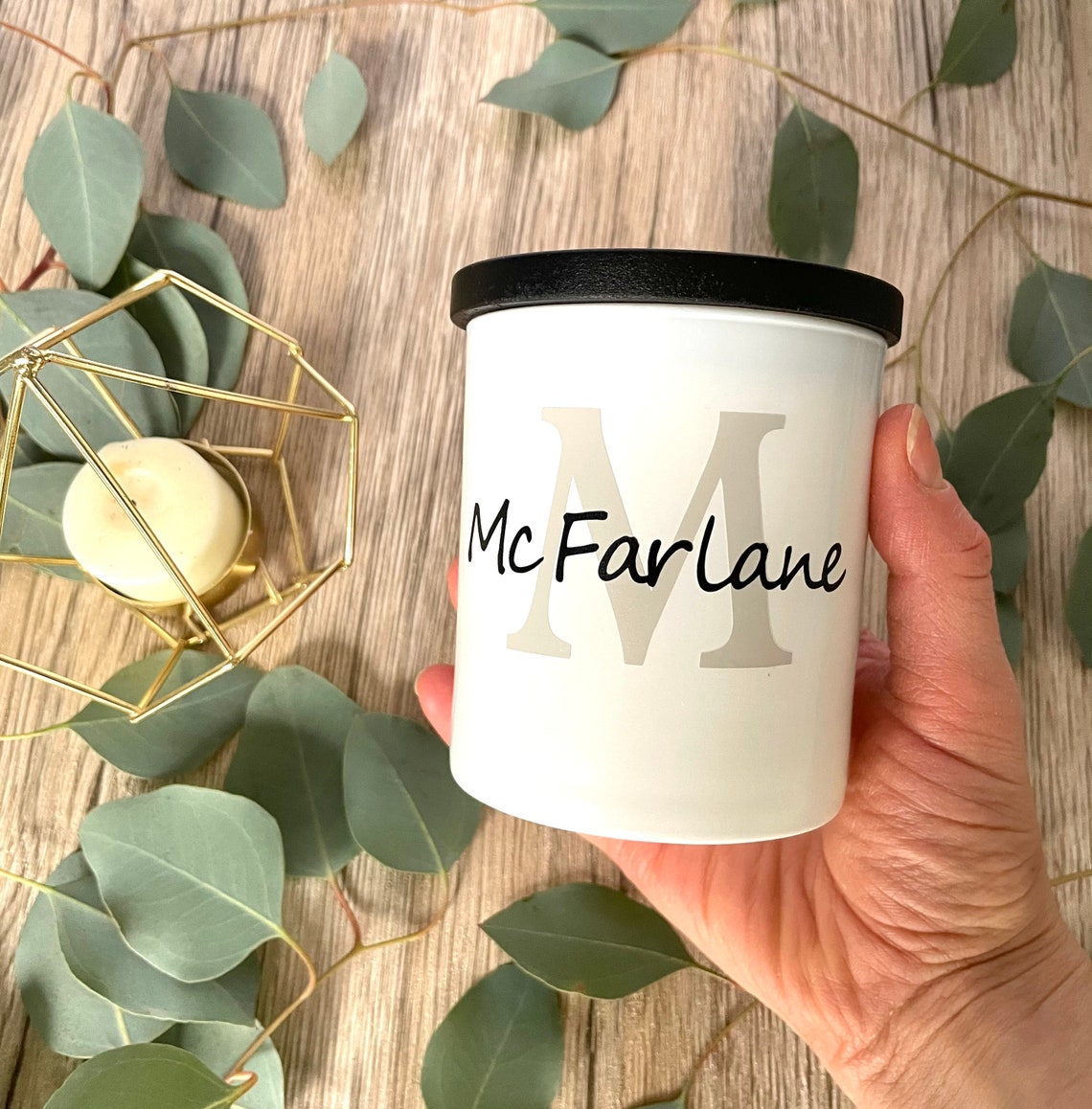 Nombre vela con inicial / apellido vela / regalo de bienvenida Etsy