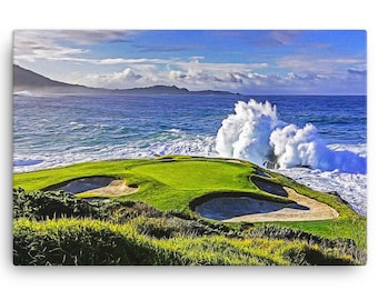 Pebble Beach Golf Links - 7th Hole Impressionism Painting-effect