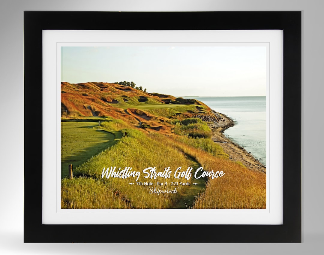 Whistling Straits Golf Course Wall Art 7th Hole Impressionism Painting