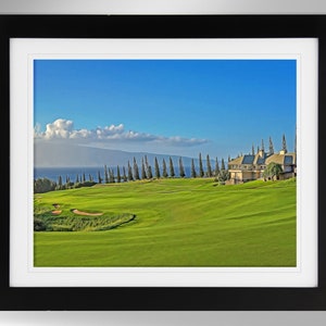The Kapalua Resort Golf Courses Impressionism Painting-Effect Print Art (2 Options), Kapalua Golf, (#189), Not Framed