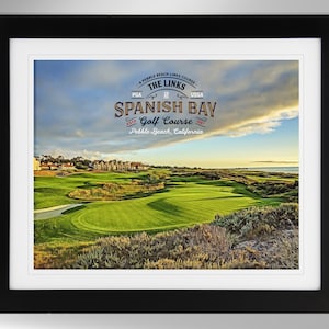 The Links at Spanish Bay Golf Course Wall Art (2 Options) - Impressionism Painting-Effect Print, Pebble Beach, (#19), Not Framed