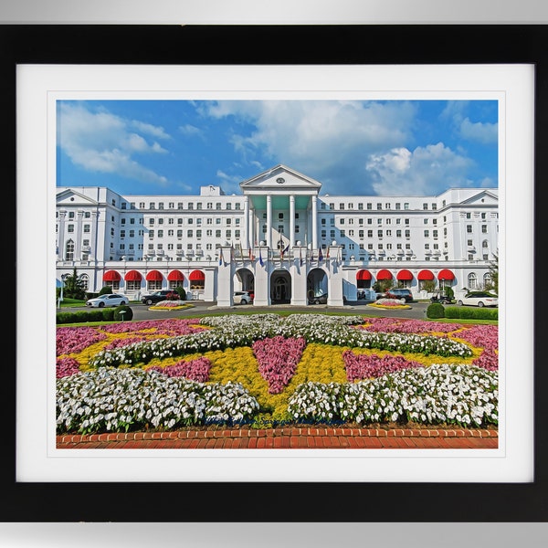 Greenbrier Resort Golf Courses Wall Art - Impressionism Painting-Effect Print (2 Options), Old White TPC,, Golf Birthday (#4), Not Framed