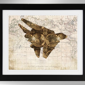 Grumman F-14 Tomcat Wall Art - Mapa Wydruku - 2 Opcje, F14 Tomcat, US Navy (#242), Bez Ramy