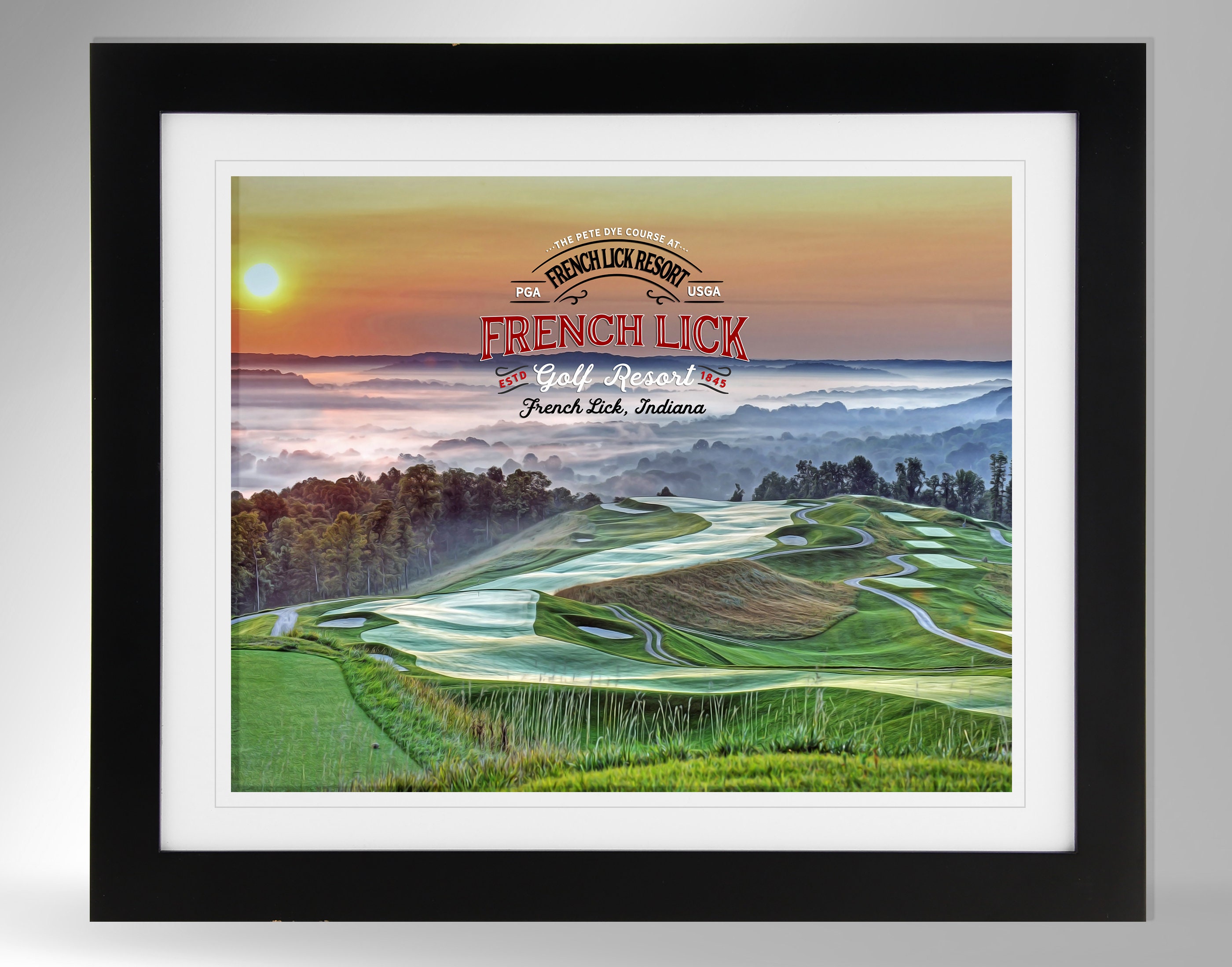 French Lick Golf Resort Impressionism Painting-effect Print Art (2
