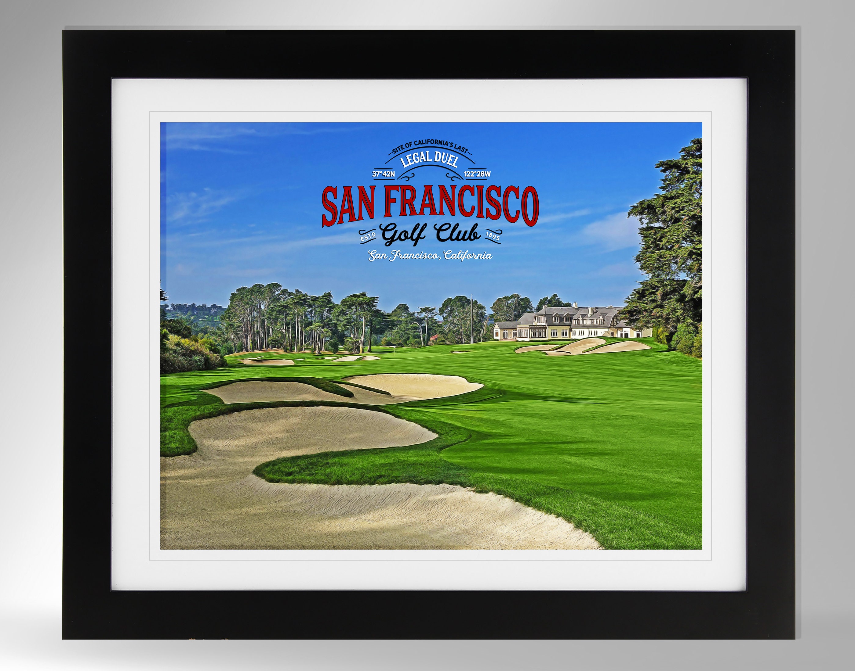 San Francisco Golf Club Impressionism Painting-effect Print - Etsy