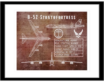 Boeing B-52 Stratofortress Prints - Multiple Options (#28), B-52 Poster, B-52 Print, BUFF, B52, B 52, US Air Force, Not Framed