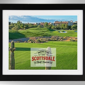 TPC Scottsdale Golf Course Impressionism Painting-Effect Print Art (2 Options), Phoenix Open, (#262), Not Framed