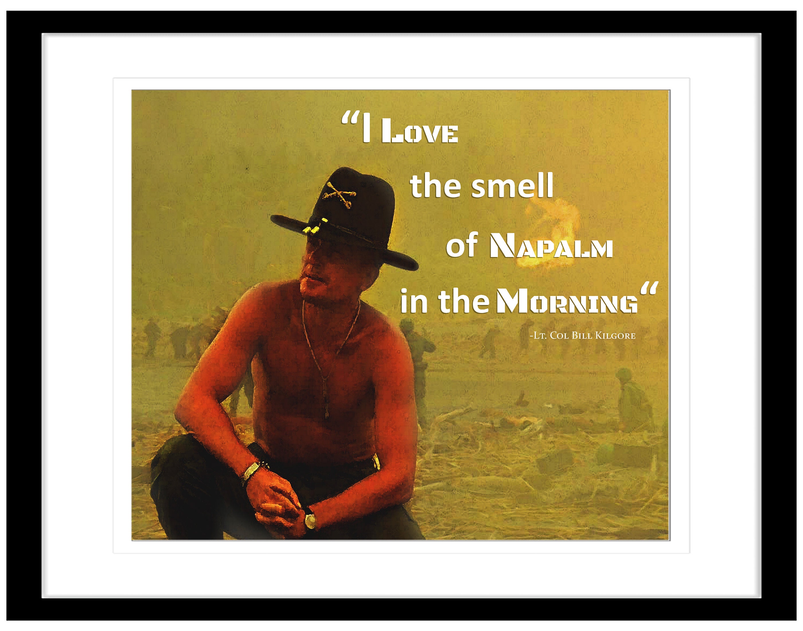 Apocalypse Now 'I Love the Smell of Napalm in the Morning' Movie Quote  Watercolor Print 182, Lt. Col Bill Kilgore, Not Framed - Etsy