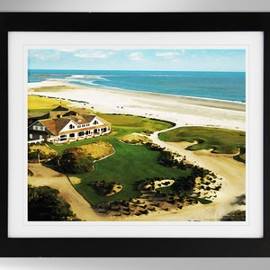 Ocean Course at Kaiwah Island Watercolor Effect Art Print (2 options), PGA Championship, Golf Decor, (#392), Not Framed
