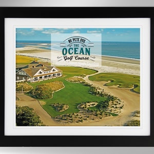 Impresión artística con efecto impresionista de Kiawah Island Golf Resort (2 opciones), Campo de golf The Ocean (#336), sin marco