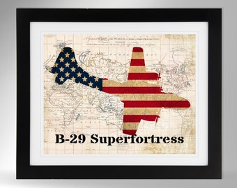 T-shirt Military Warbird B-29 Superfortress - Coton 100% - Tailles S à 4XL - Neuf étiqueté