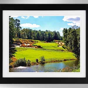Pine Valley Golf Club 5th Hole Impressionismus Kunstdruck - (2 Optionen), Golf Decor (#828), Ohne Rahmen