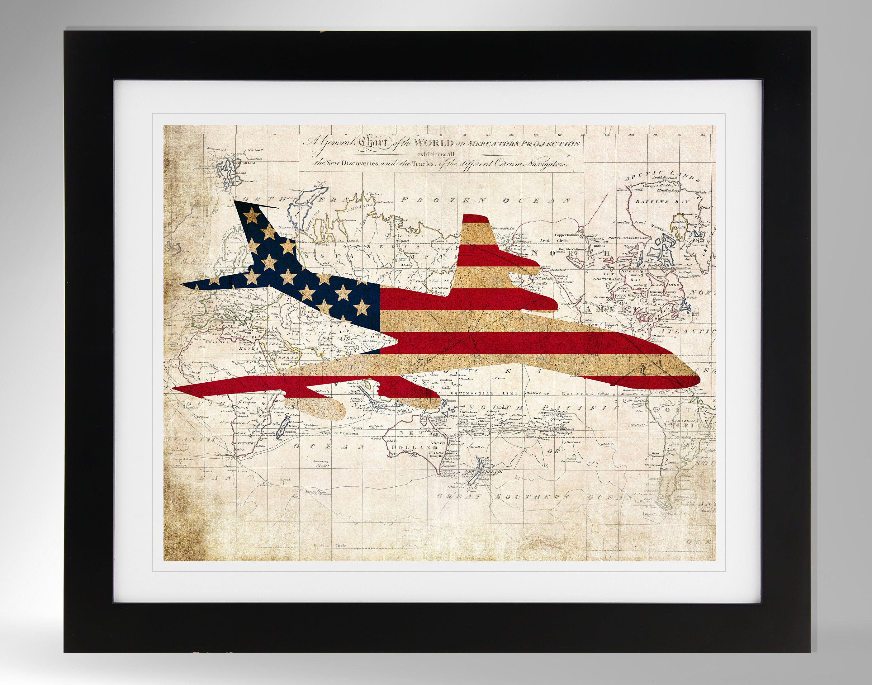 Boeing 707 Wall Art Map/flag Print (2 Options), Commercial Airliner ...