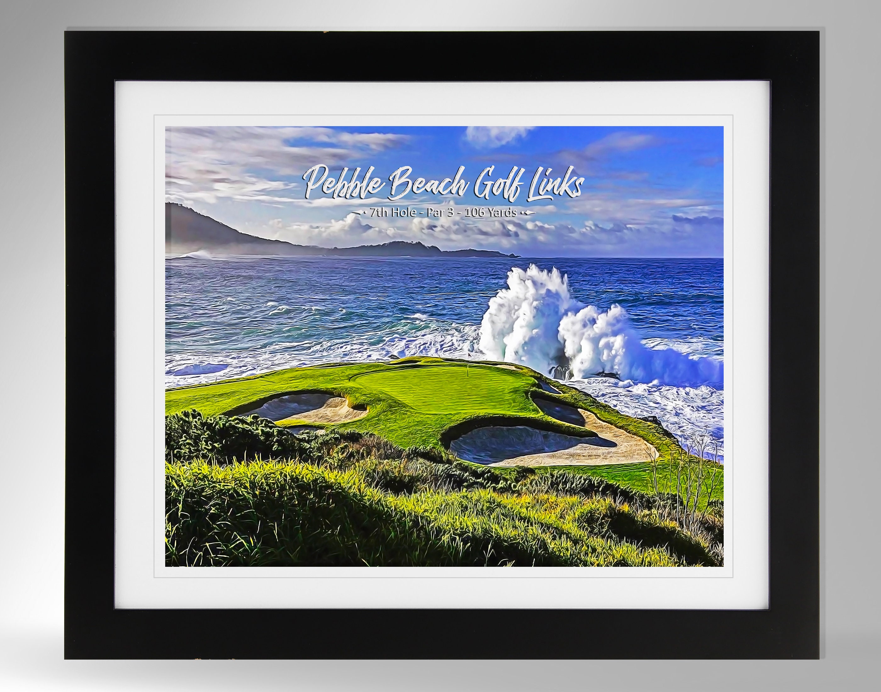 ブルーム ペブルビーチ 絵画 ペブルビーチ ゴルフリンクス ウォールアート - 7番ホール