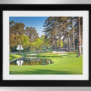 Augusta National Golf Club Wall Art - 16th Hole Specs Impressionism Painting-Effect Print (2 Options), Masters Wall Art, (#290), Not Framed