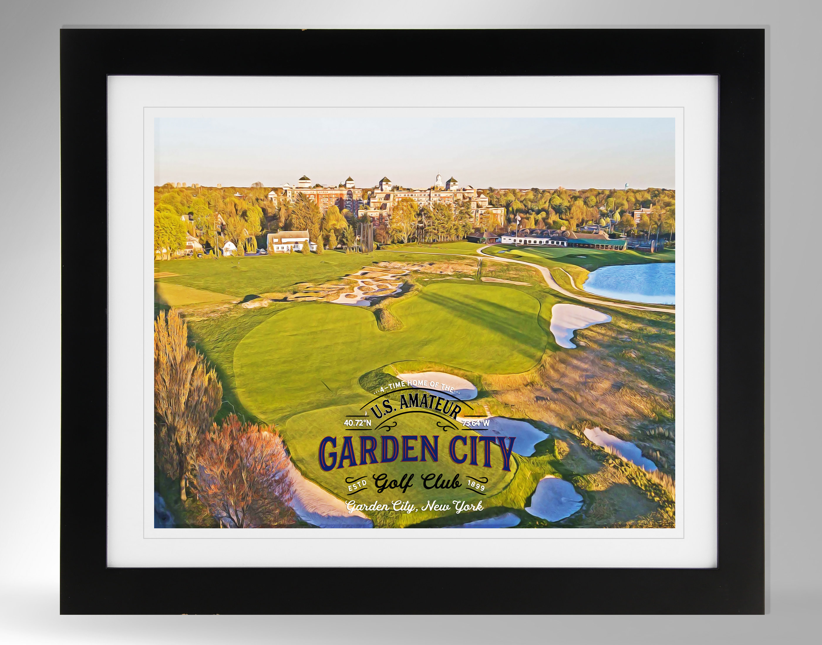 Garden City Golf Club Impressionism Painting-effect Print