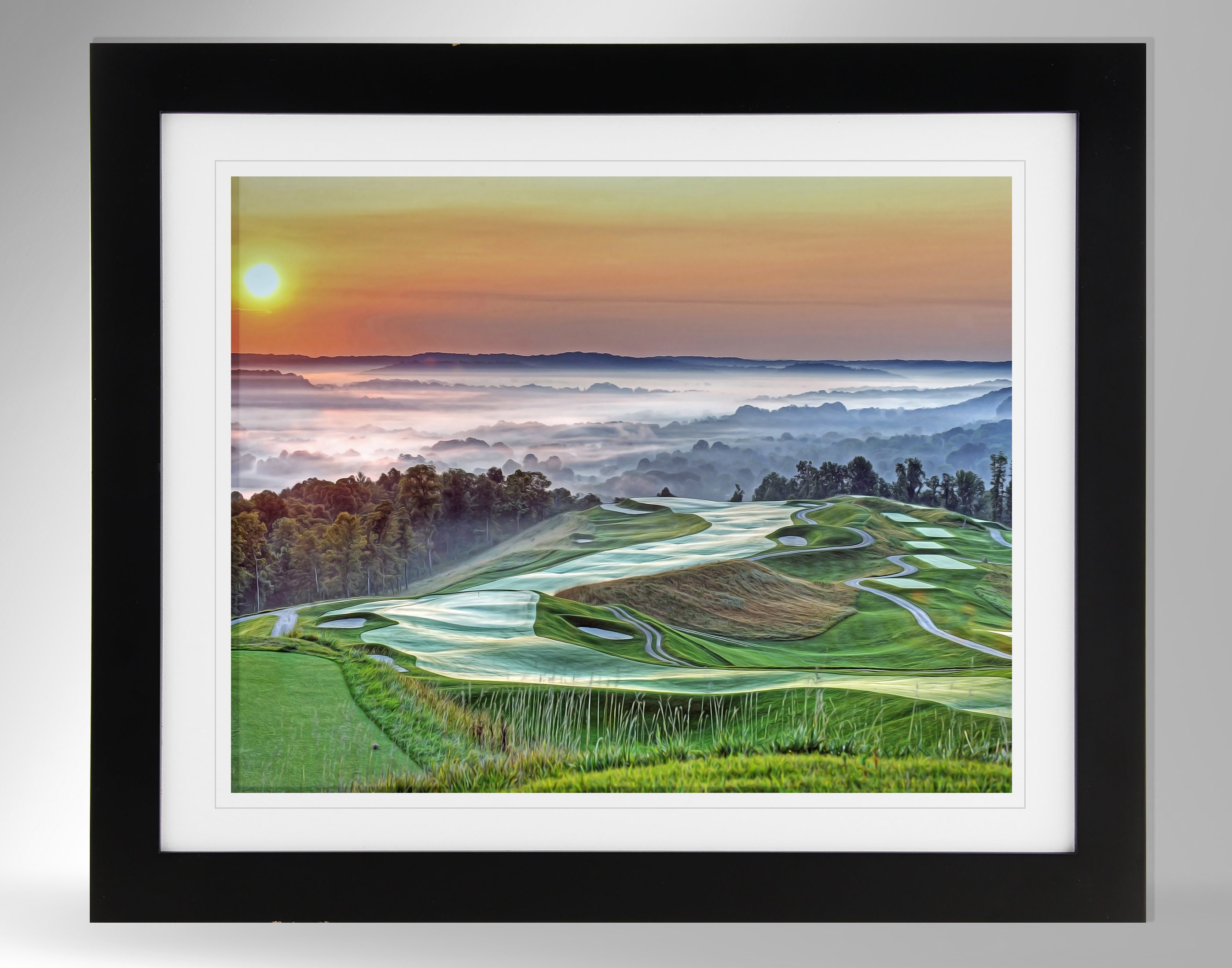 French Lick Golf Resort Impressionism Painting-Effect Print Art (2 Options), Pete Dye Course, French Lick Resort, (#41), Not Framed