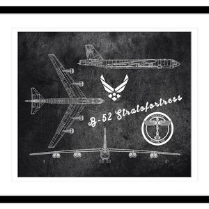 Boeing B-52 Stratofortress Print (#95), B-52 Poster, B-52 Poster, BUFF, B52, B 52, US Air Force, Not Framed