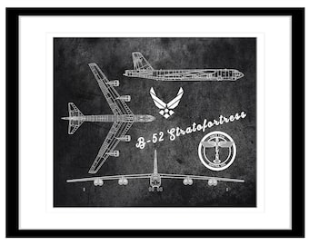 Boeing B-52 Stratofortress Print (#95), B-52 Poster, B-52 Poster, BUFF, B52, B 52, US Air Force, Not Framed