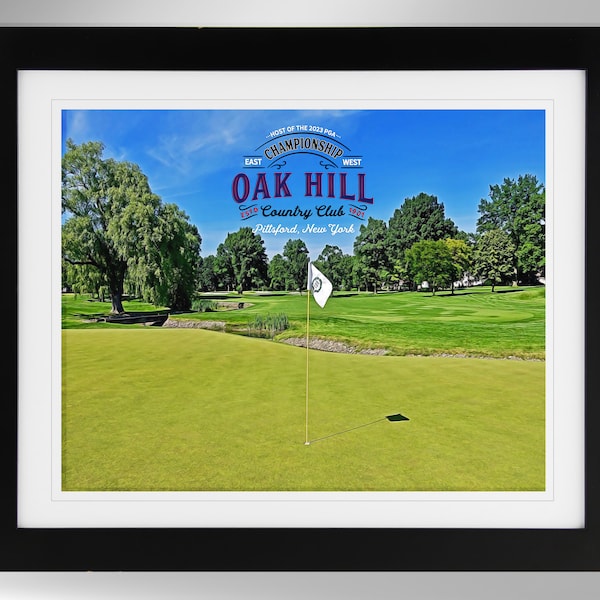 Oak Hill Country Club Impressionism-Effect Art Print (2 Options) - Golf Decor, Senior PGA Championship, PGA Championship, (#384), Not Framed