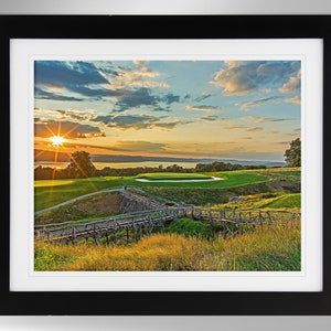 Sleepy Hollow Golf Course - 16th Hole Wall Art - Impressionism Painting-Effect Print (2 Options), Punch Bowl, (#76), Not Framed