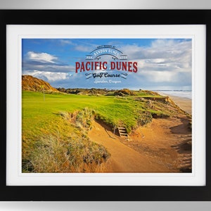 Pacific Dunes Golf Course Art Print - Bandon Dunes Resort Impressionism Painting-Effect Print (2 Options), (#332), Not Framed
