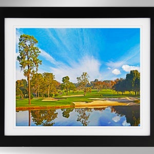 Bay Hill Club Wall Art - Impressionism Painting-Effect Print (2 Options), Champion & Challenger Nines, (#838), Not Framed