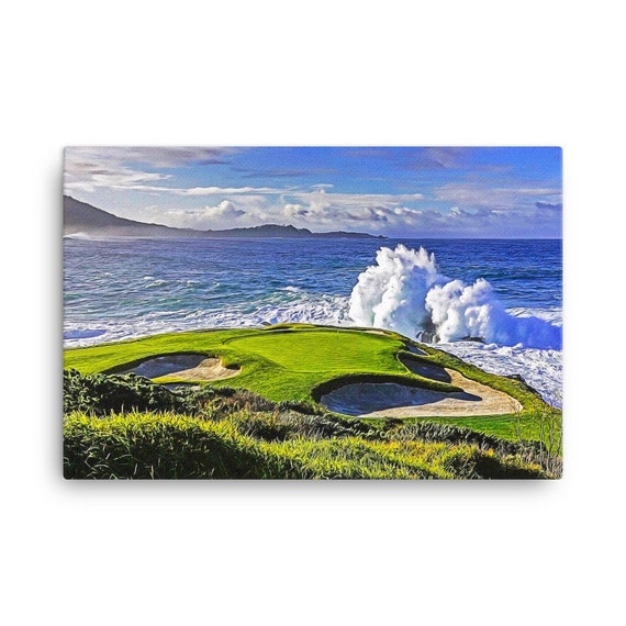 Pebble Beach Golf Links - 7th Hole Impressionism Painting-effect