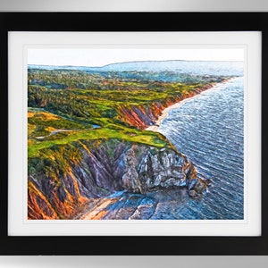 Stampa murale "Cabot Cliffs Golf Course" - Effetto schizzo a matita (#617), senza cornice