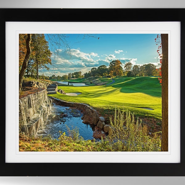 The Great River Golf Club Art Print - Impressionism-Effect Print (2 Options), Sacred Heart University Golf Course, (#110), Not Framed