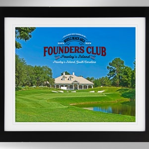 Founders Club at Pawleys Island Impressionism Painting-Effect Print Art (2 Options), Myrtle Beach Golf, (#57), Not Framed