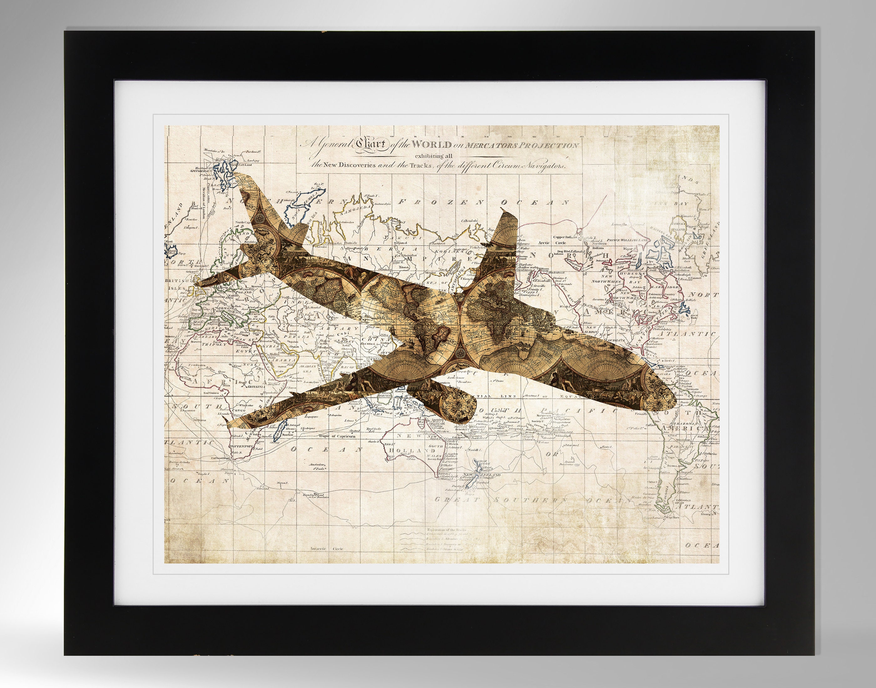 Airbus A320 Jetliner Wall Art - Map Print - 2 Options, A318, A319