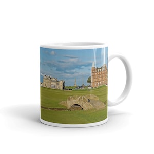 Coffee Mug - St. Andrews Swilcan Bridge Impressionism Painting-Effect - No Course Name Label