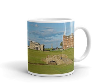 Coffee Mug - St. Andrews Swilcan Bridge Impressionism Painting-Effect - No Course Name Label