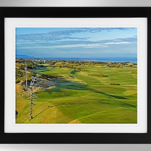 Old MacDonald Golf Course Impressionism Painting-Effect Print Art (2 Options), Bandon Dunes Golf Resort, (#170), Not Framed