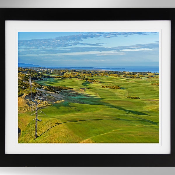 Old MacDonald Golf Course Impressionism Painting-Effect Print Art (2 Options), Bandon Dunes Golf Resort, (#170), Not Framed