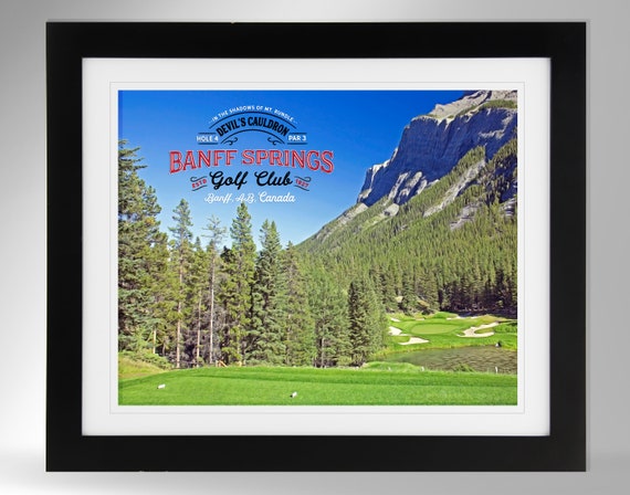 バンフ・スプリングス・ゴルフクラブ 印象派絵画風プリントアート（2