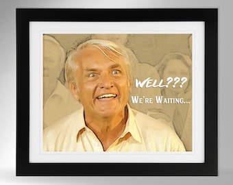 Caddyshack Wall Art - Judge Smails Movie Quote &#39;Well? We&#39;re Waiting&#39; Watercolor - Canvas Effect Art Print, Caddyshack (#183), Not Framed