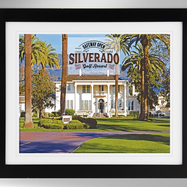 The Silverado Golf Resort Art Print - Impressionism Painting-Effect Print (2 Options), Safeway Open, Golf Decor, (#84), Not Framed