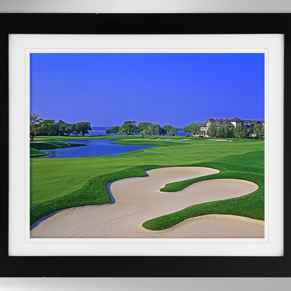 Plantation Golf Course Impressionism Painting-Effect Print Art (2 Options),Sea Island Golf Club, (#12), Not Framed, Not Framed