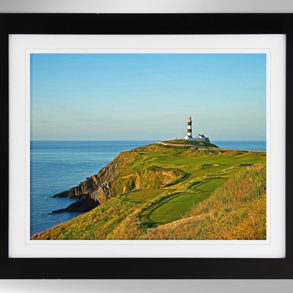 Old Head Golf Links Wall Art - Impressionism Painting-Effect Print (2 Options), Old Head Golf Course, Golf Birthday, (#54), Not Framed