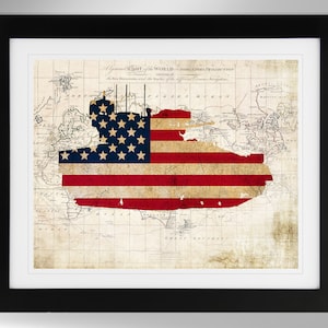 Bradley Fighting Vehicle Map/Flag Art Print (9 Options), M2A1, M2A2, M2A3, M3, M3A1, M3A2, M3A3, US Army (#458), Not Framed
