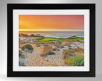 Spyglass Hill Golf Course - Impressionism Painting-Effect Print Art (2 Options), AT&T Pebble Beach Pro-Am, (#714), Not Framed