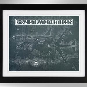 Boeing B-52 Stratofortress Sketch-Effect Prints - Multiple Options (#632), B-52 Poster, B-52 Print, BUFF, US Air Force, Not Framed