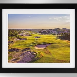 Sand Valley Golf Golf Platz 10 Loch Impressionismus Gemälde-Effekt Druck Kunst (2 Optionen), Sand Valley Resort, (#82), Ohne Rahmen